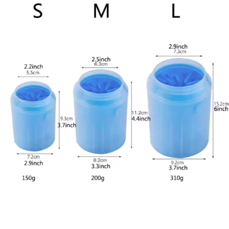 Dog Paw Cleaner Cup Soft Silicone Combs Portable Outdoor Pet Foot Washer Paw Clean Brush Quickly Wash Foot Cleaning Bucket